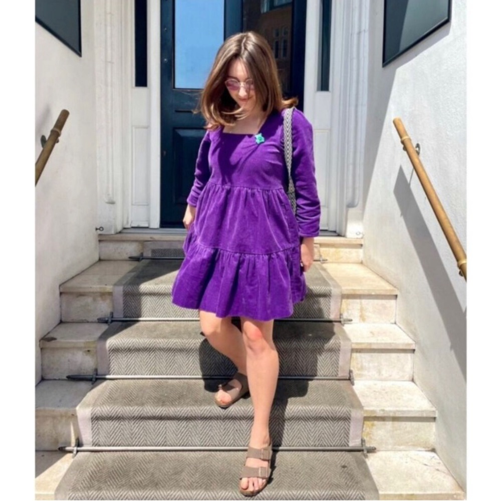 Teddy Fresh Corduroy Baby Doll Dress